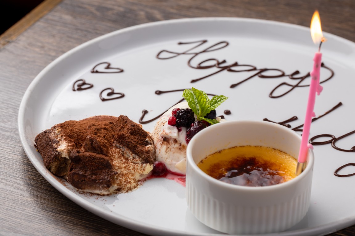 バースデーメッセージ付き誕生日プレート